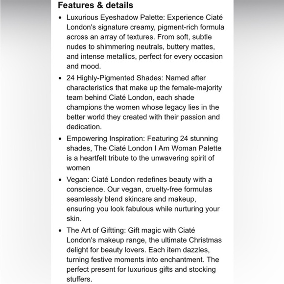 NWT- Ciate- “I am woman…” Eyeshadow Palette. 35G- Volume 2- W/ fun Purple Colors - Picture 8 of 12